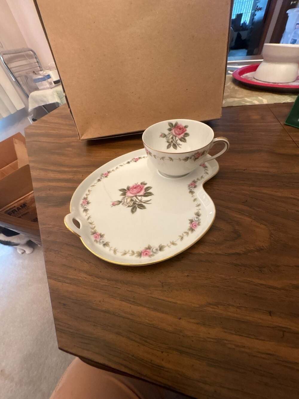 Noritake Reverie Tea And Toast Set Kidney Snack Plate